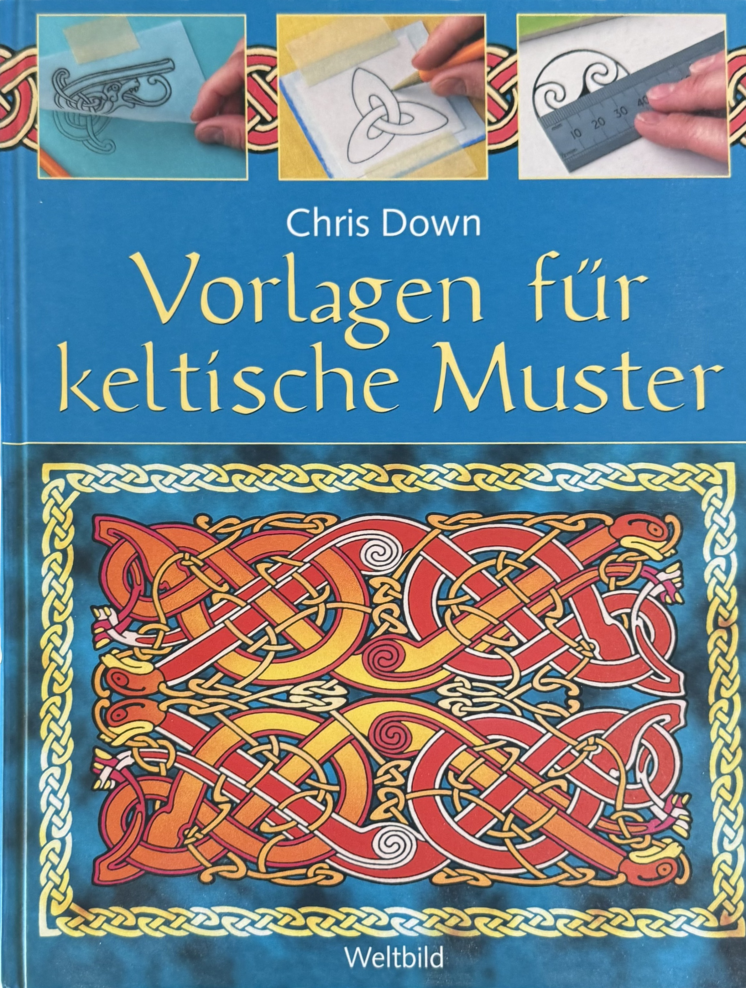 float-right small "Umschlag: Chris Down, Vorlagen für keltische Muster (Weltbild, Augsburg 2003)"